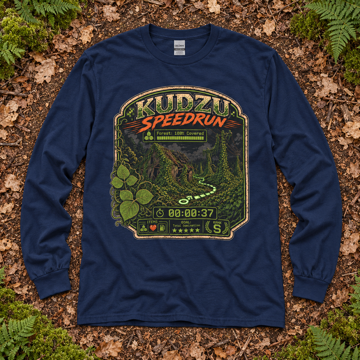 Kudzu Speedrun Long Sleeve T-Shirt