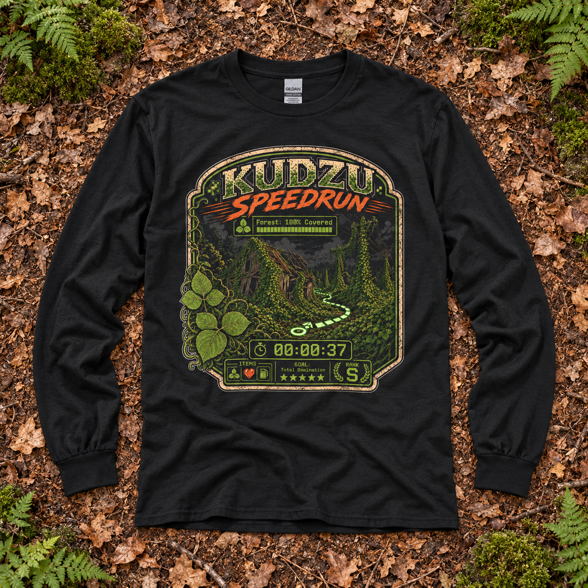 Kudzu Speedrun Long Sleeve T-Shirt