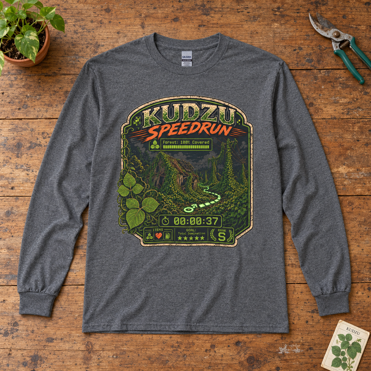 Kudzu Speedrun Long Sleeve T-Shirt