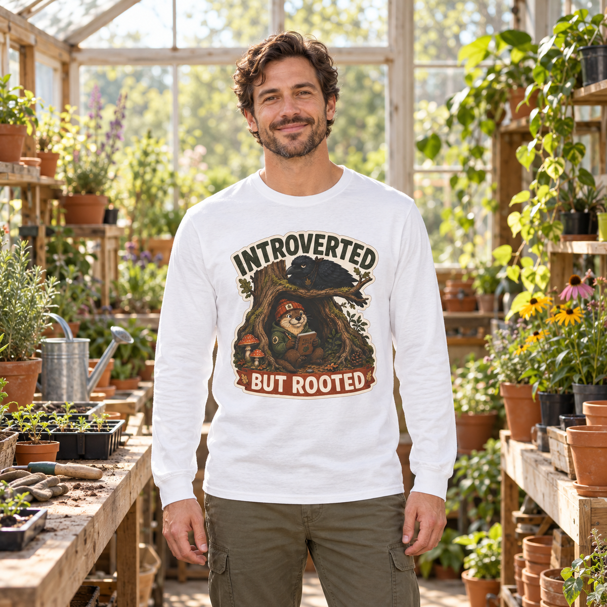 Introverted But Rooted Otto and Echo Long Sleeve T-Shirt