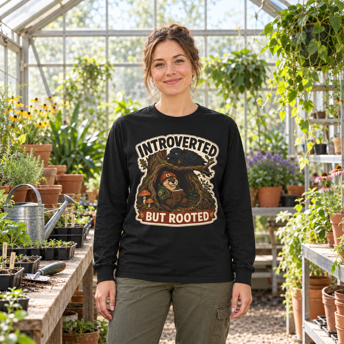Introverted But Rooted Otto and Echo Long Sleeve T-Shirt