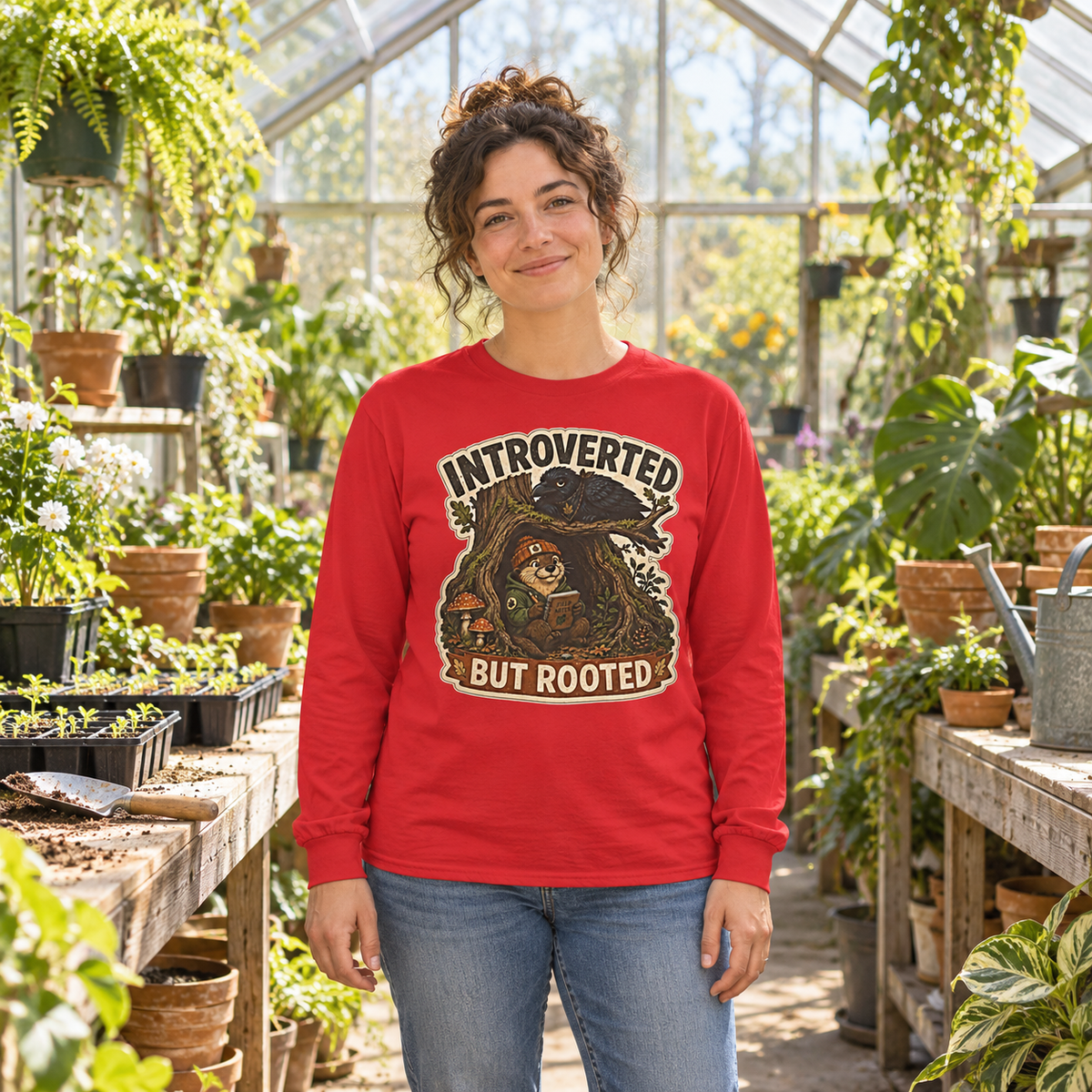 Introverted But Rooted Otto and Echo Long Sleeve T-Shirt