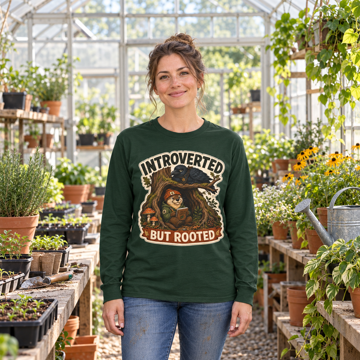 Introverted But Rooted Otto and Echo Long Sleeve T-Shirt