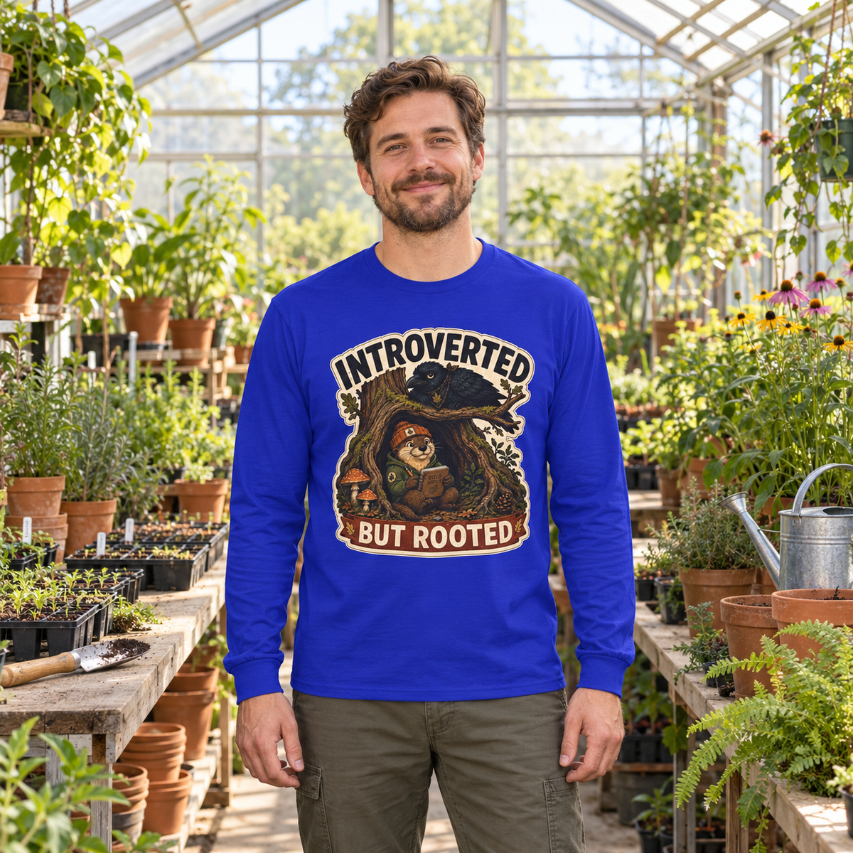 Introverted But Rooted Otto and Echo Long Sleeve T-Shirt
