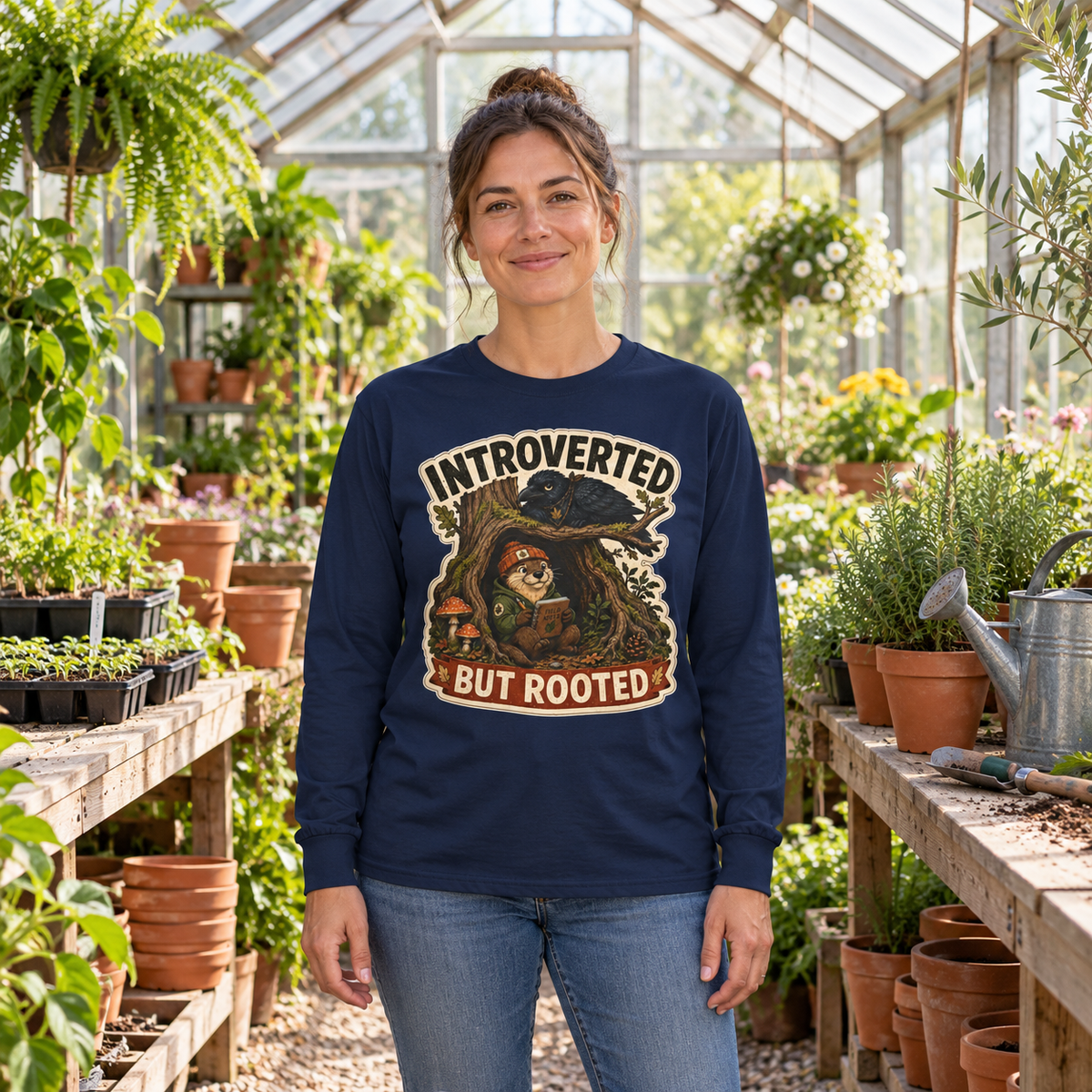 Introverted But Rooted Otto and Echo Long Sleeve T-Shirt