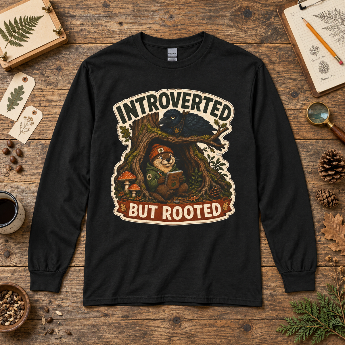 Introverted But Rooted Otto and Echo Long Sleeve T-Shirt