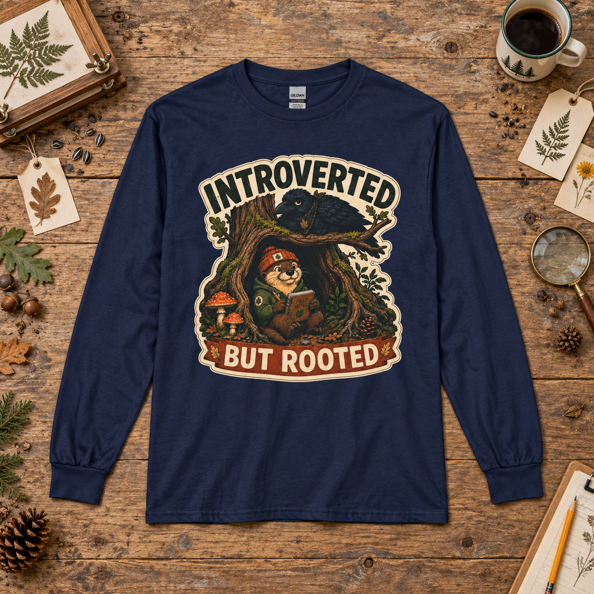 Introverted But Rooted Otto and Echo Long Sleeve T-Shirt