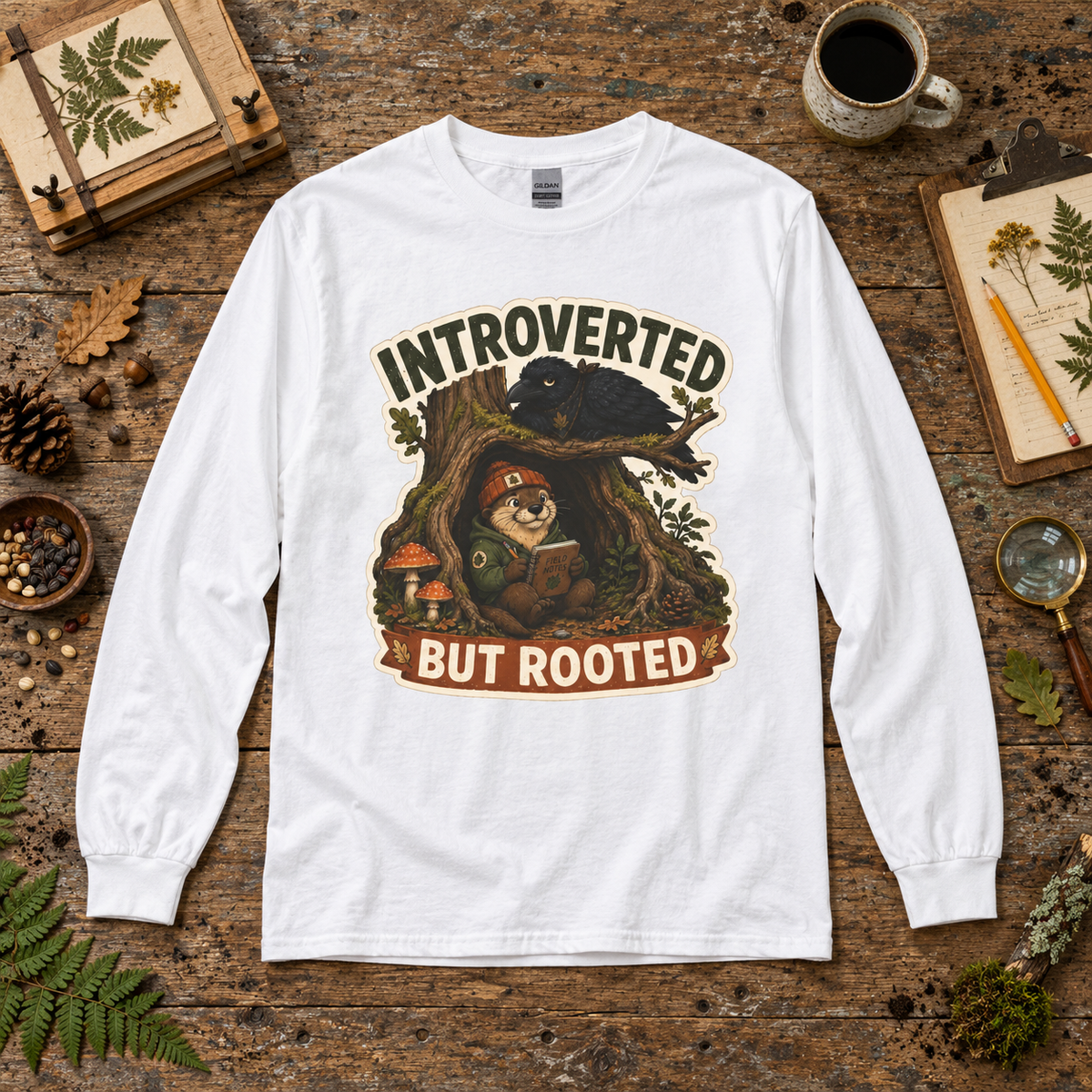 Introverted But Rooted Otto and Echo Long Sleeve T-Shirt