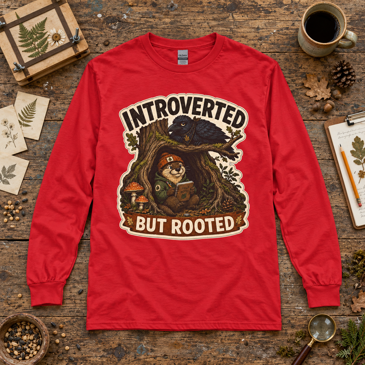 Introverted But Rooted Otto and Echo Long Sleeve T-Shirt