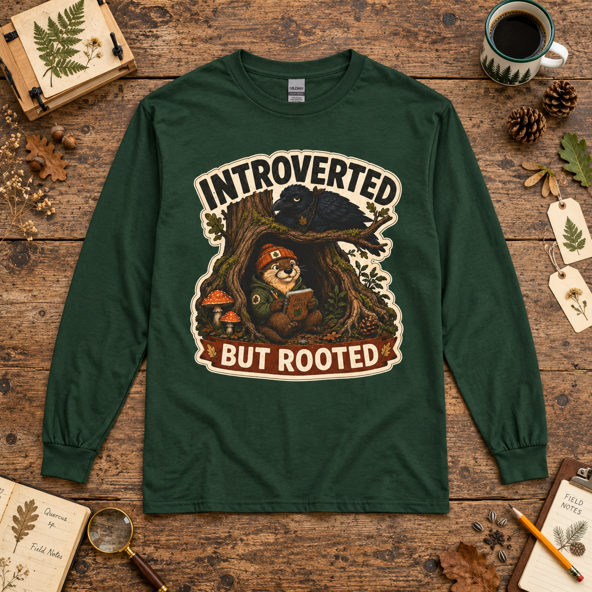 Introverted But Rooted Otto and Echo Long Sleeve T-Shirt