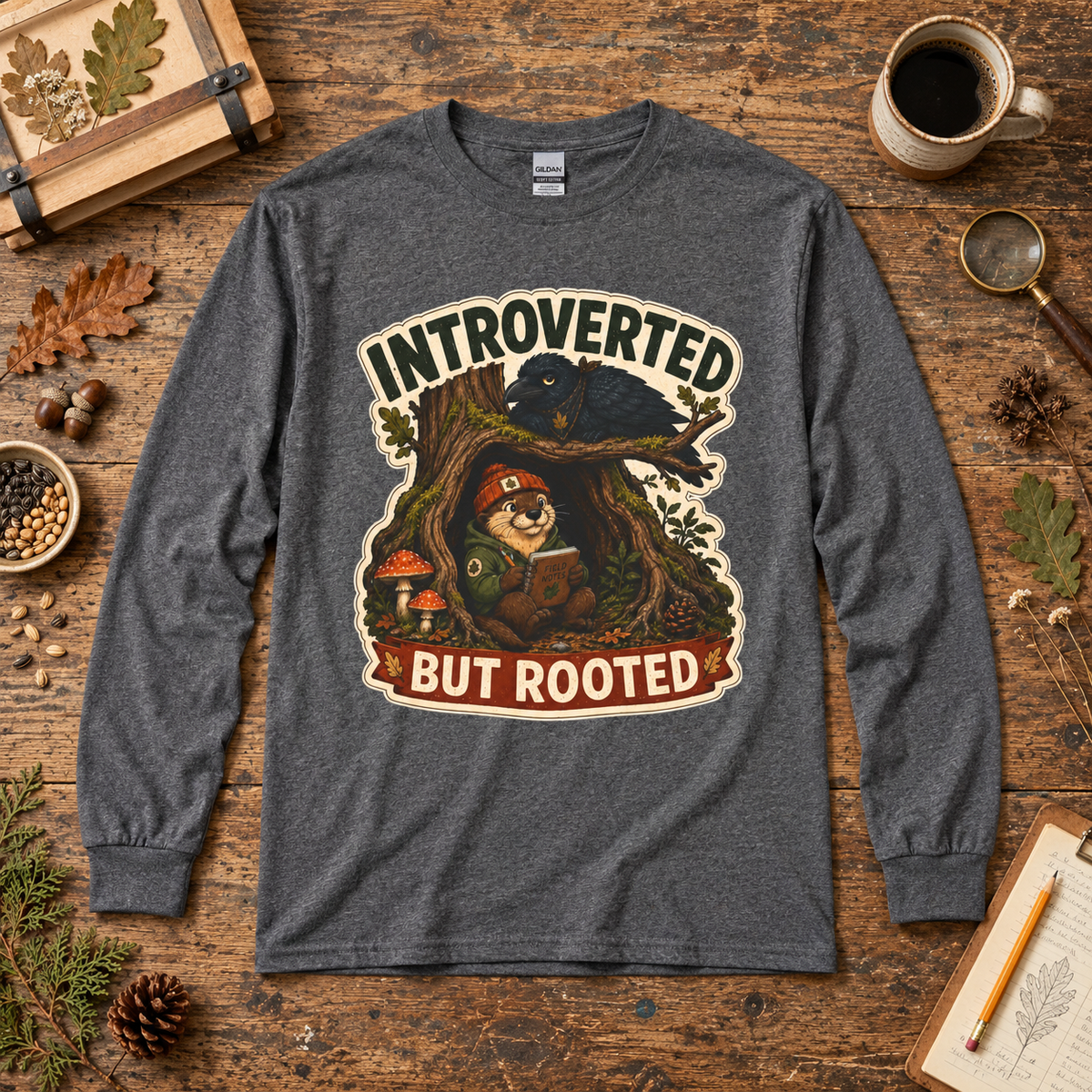 Introverted But Rooted Otto and Echo Long Sleeve T-Shirt