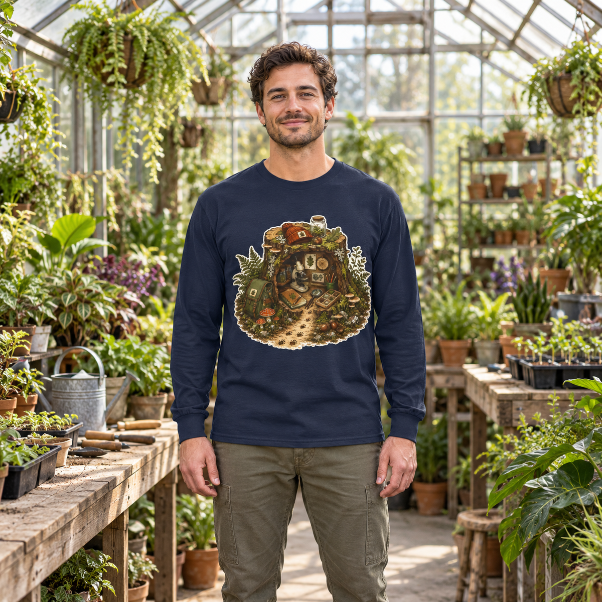 Otto's Tree Stump Lab Otto and Echo Long Sleeve T-Shirt