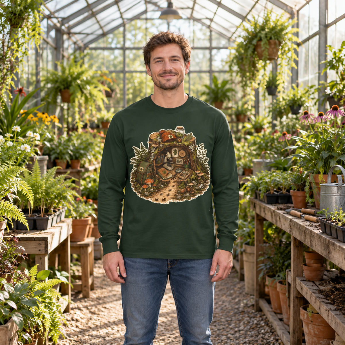 Otto's Tree Stump Lab Otto and Echo Long Sleeve T-Shirt