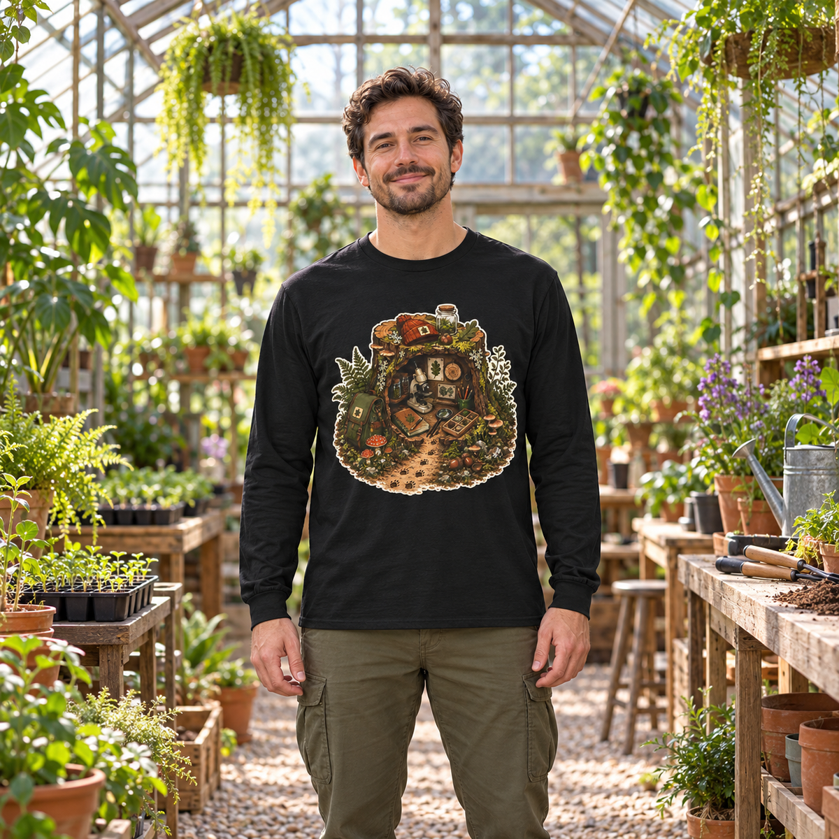 Otto's Tree Stump Lab Otto and Echo Long Sleeve T-Shirt