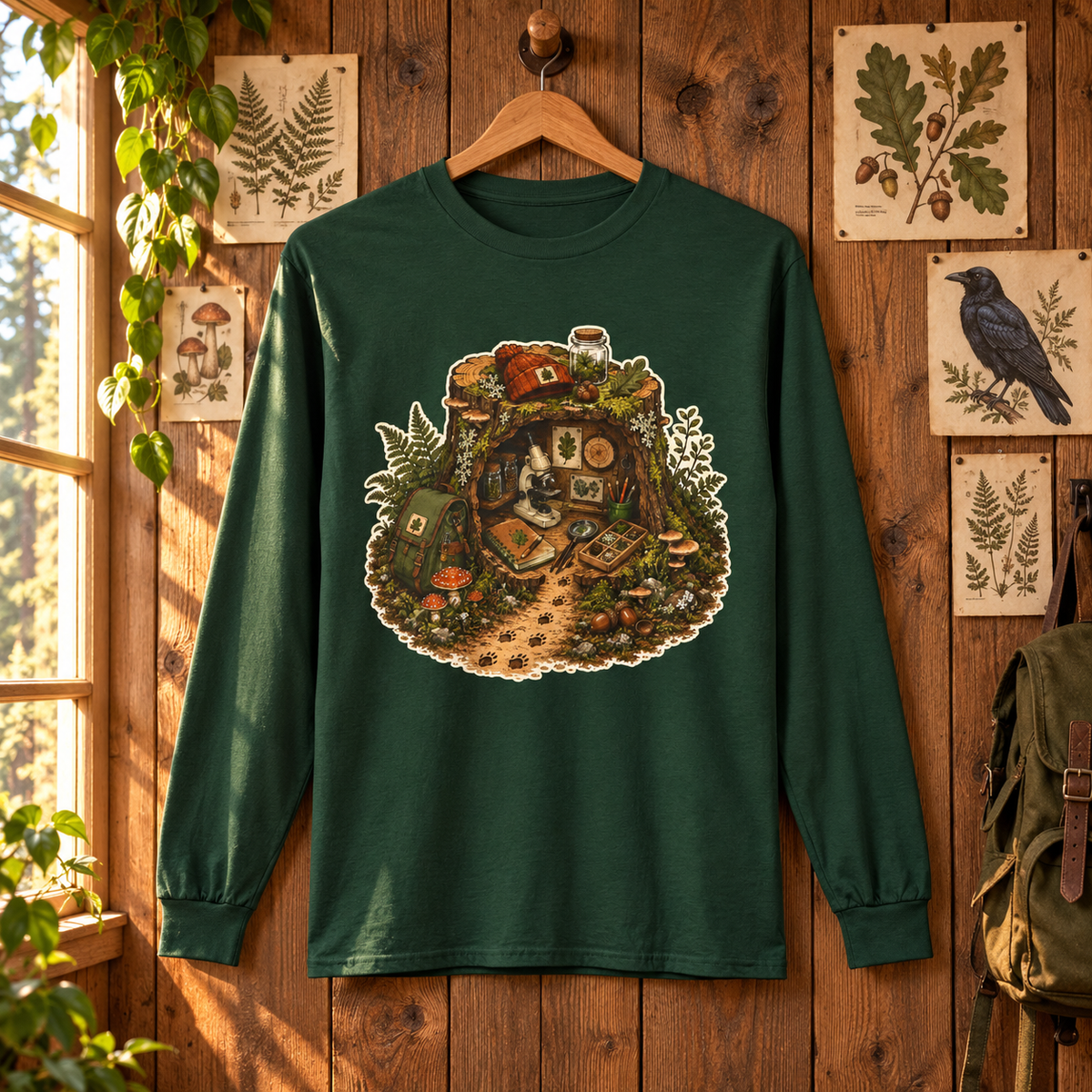 Otto's Tree Stump Lab Otto and Echo Long Sleeve T-Shirt
