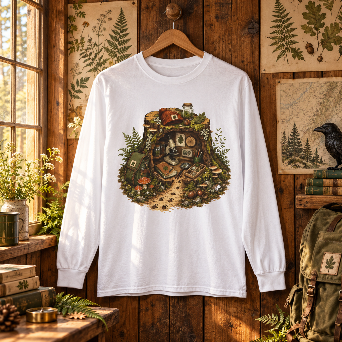 Otto's Tree Stump Lab Otto and Echo Long Sleeve T-Shirt
