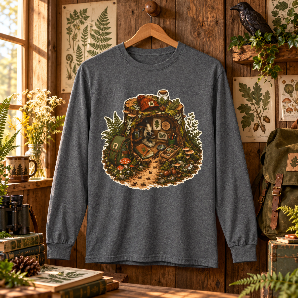 Otto's Tree Stump Lab Otto and Echo Long Sleeve T-Shirt