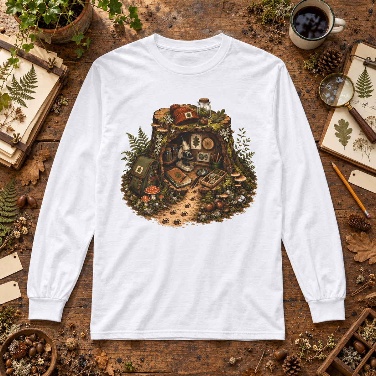 Otto's Tree Stump Lab Otto and Echo Long Sleeve T-Shirt