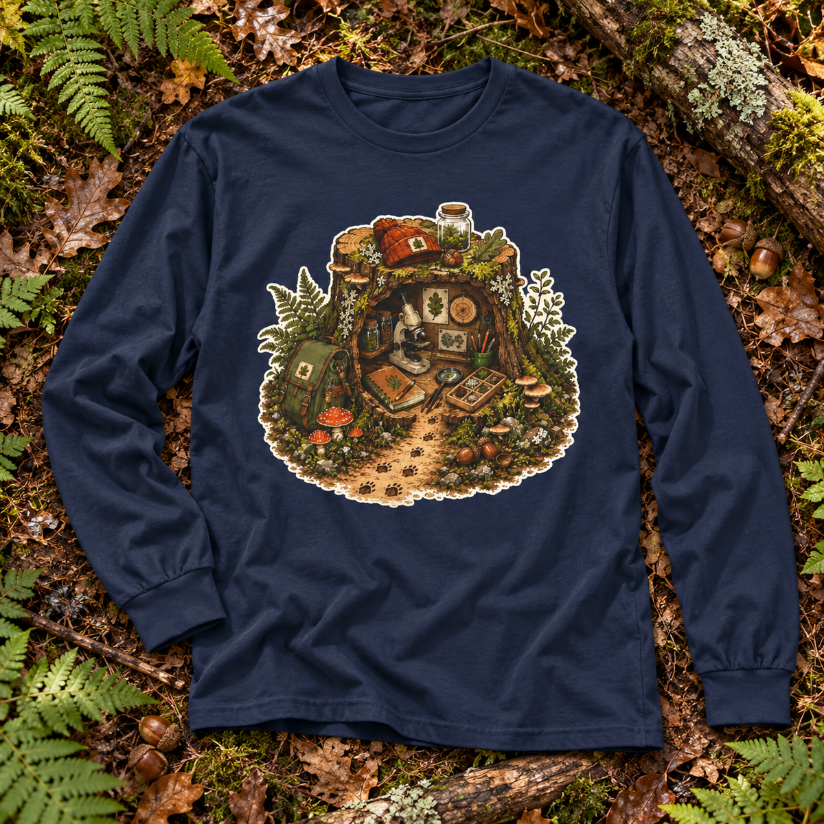 Otto's Tree Stump Lab Otto and Echo Long Sleeve T-Shirt