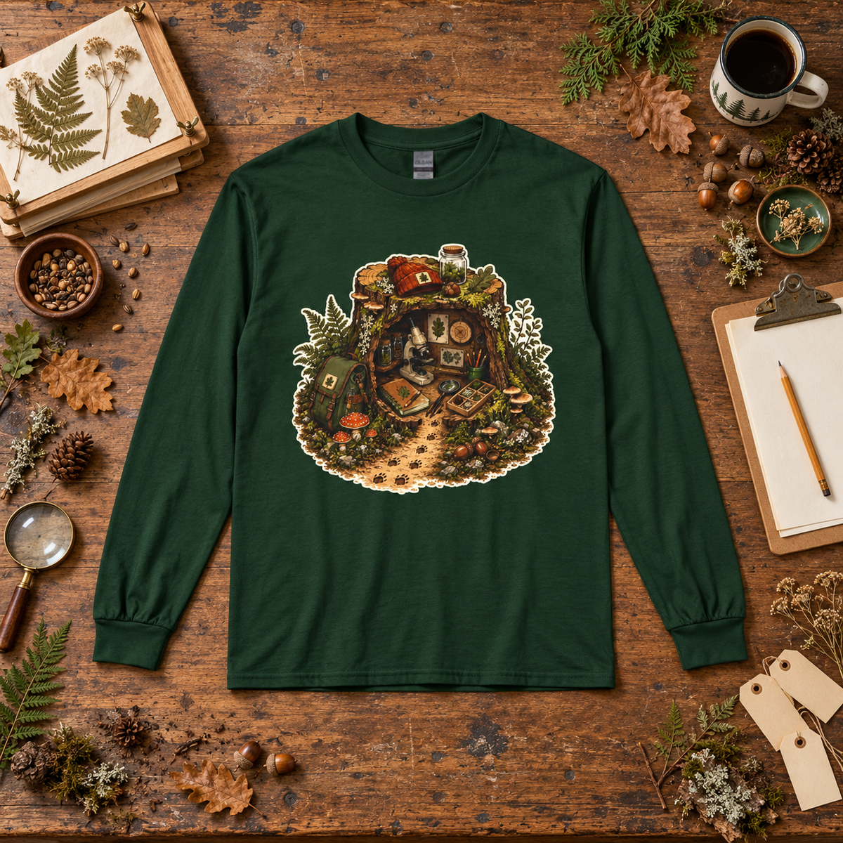 Otto's Tree Stump Lab Otto and Echo Long Sleeve T-Shirt