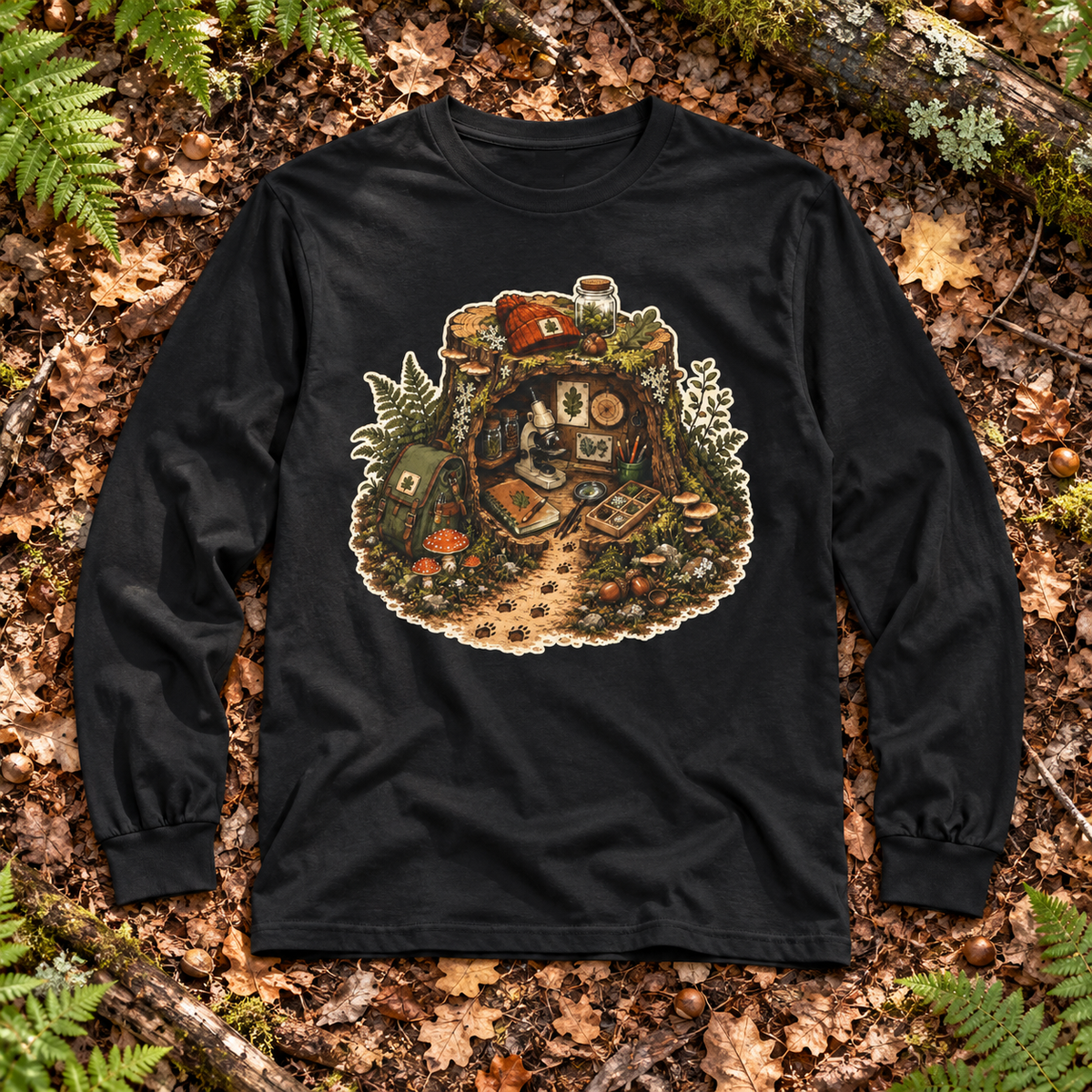 Otto's Tree Stump Lab Otto and Echo Long Sleeve T-Shirt