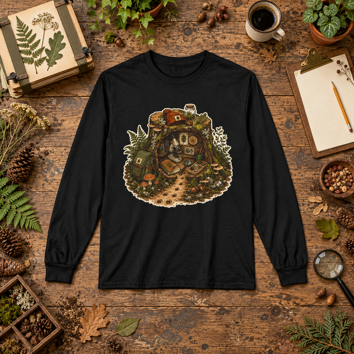 Otto's Tree Stump Lab Otto and Echo Long Sleeve T-Shirt