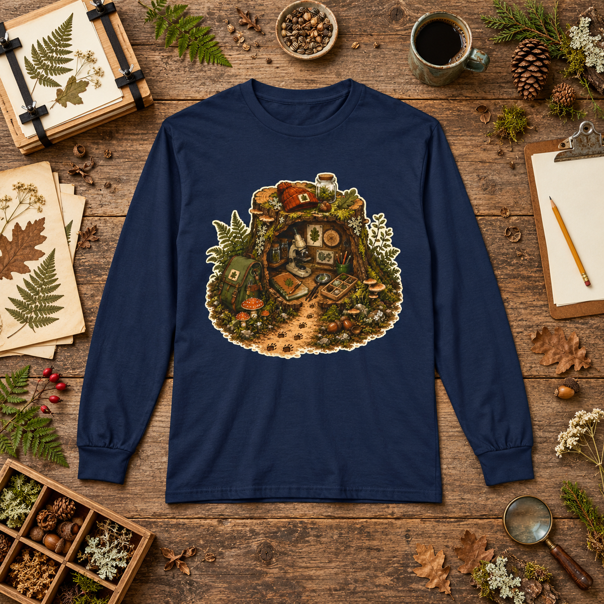 Otto's Tree Stump Lab Otto and Echo Long Sleeve T-Shirt