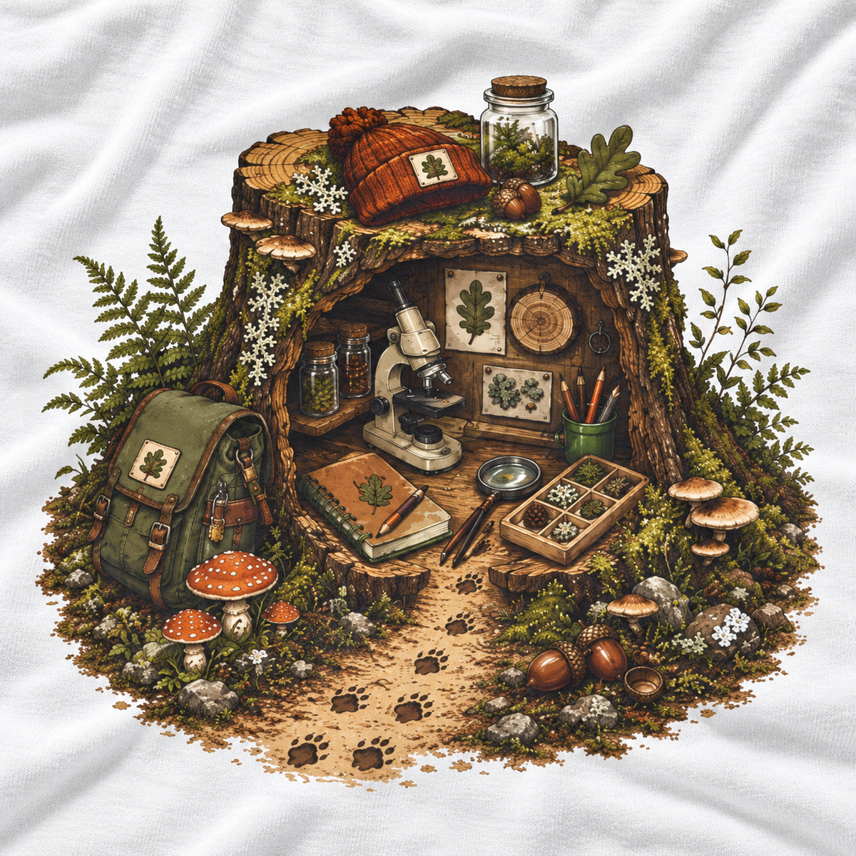 Otto's Tree Stump Lab Otto and Echo Long Sleeve T-Shirt