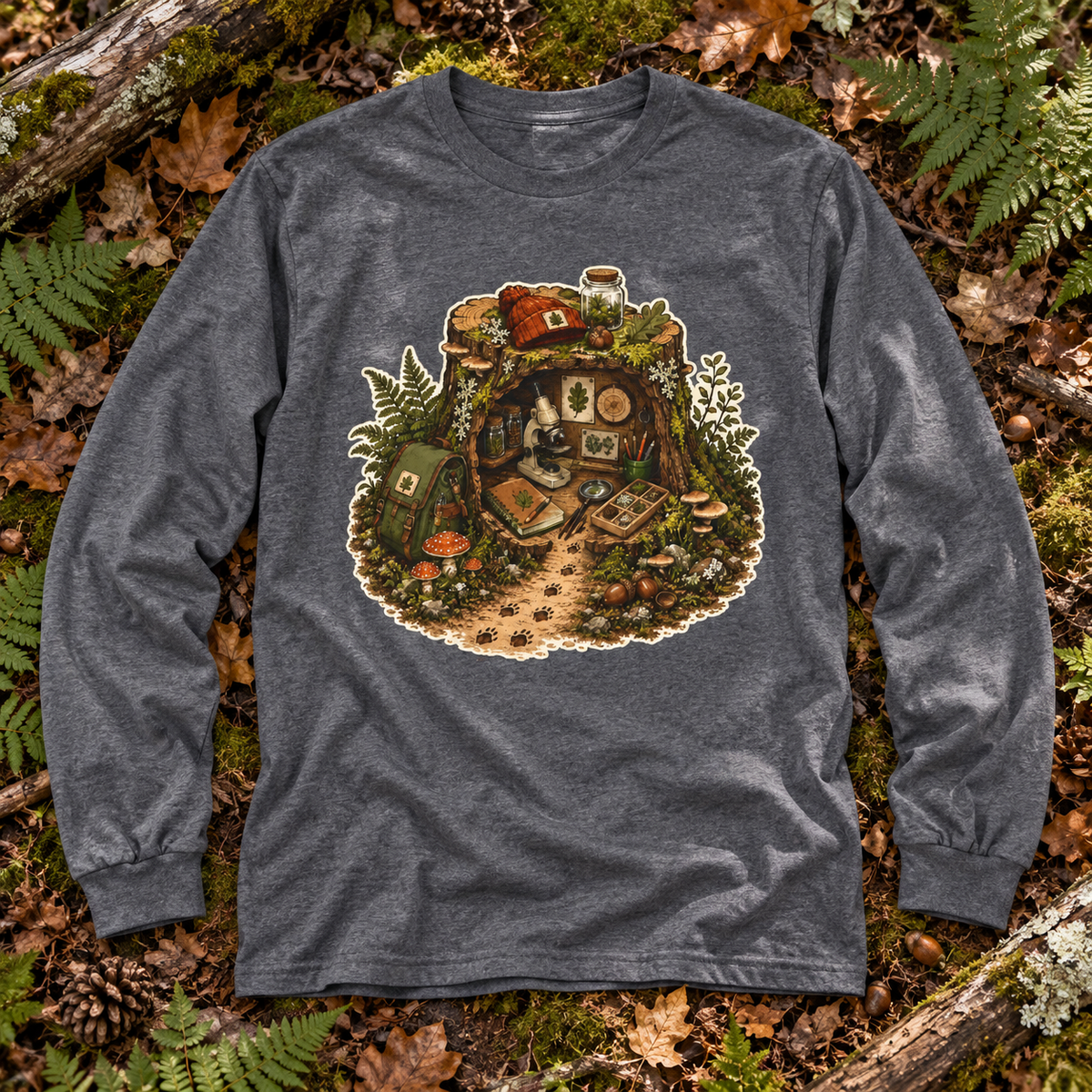 Otto's Tree Stump Lab Otto and Echo Long Sleeve T-Shirt
