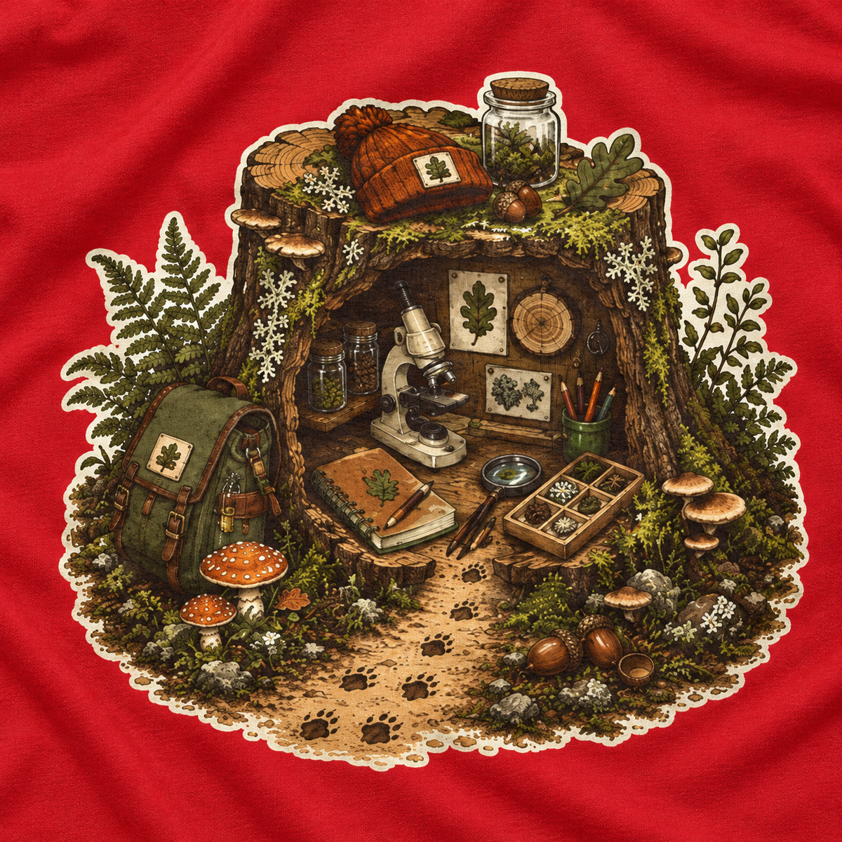 Otto's Tree Stump Lab Otto and Echo Long Sleeve T-Shirt