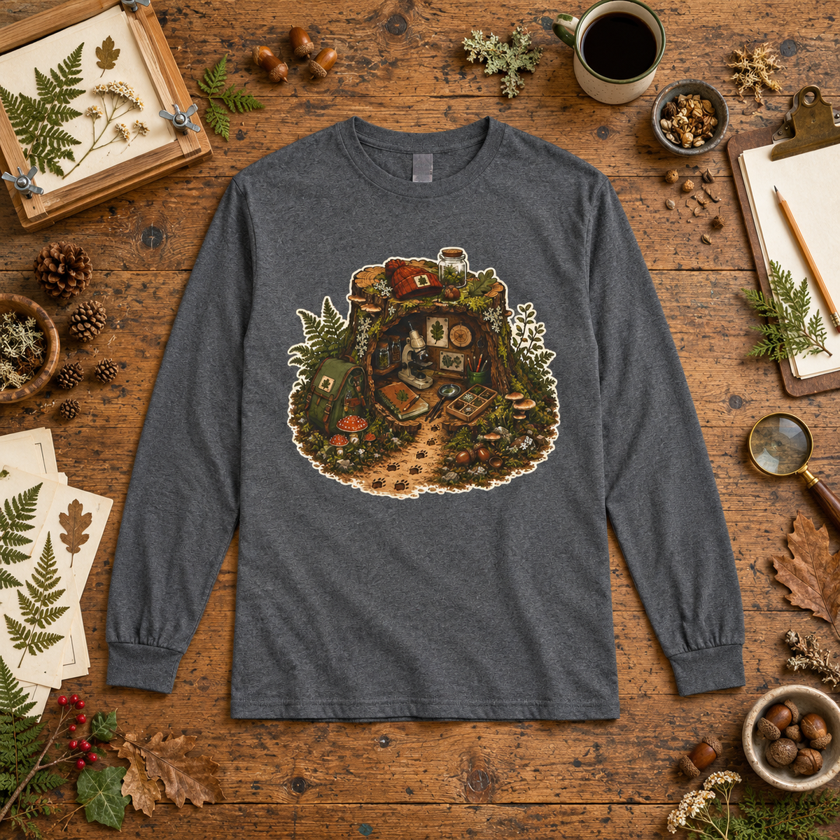Otto's Tree Stump Lab Otto and Echo Long Sleeve T-Shirt