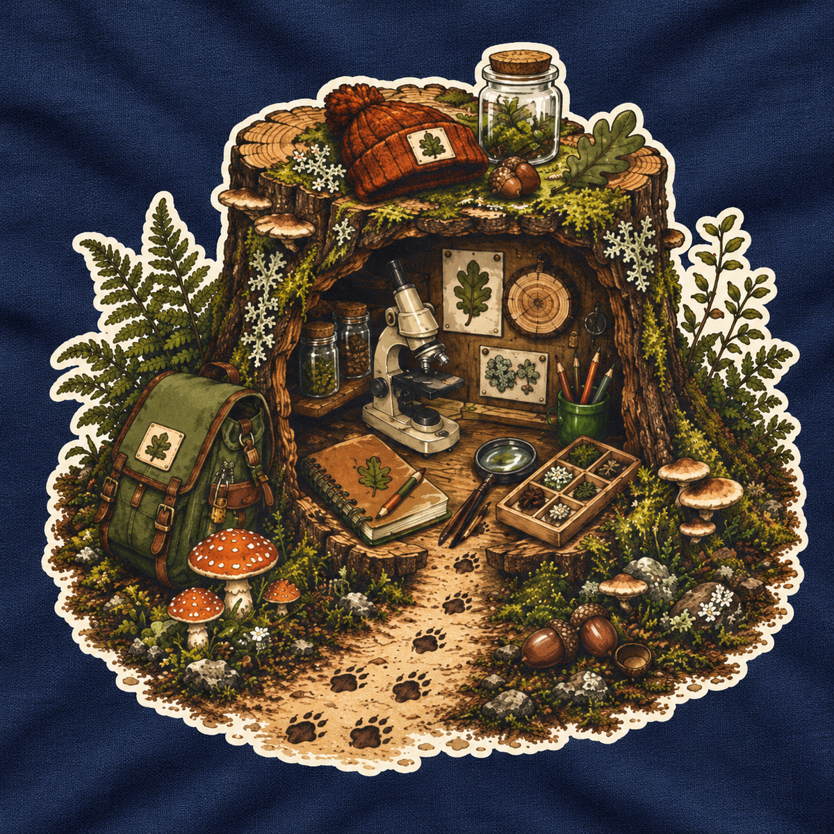 Otto's Tree Stump Lab Otto and Echo Long Sleeve T-Shirt
