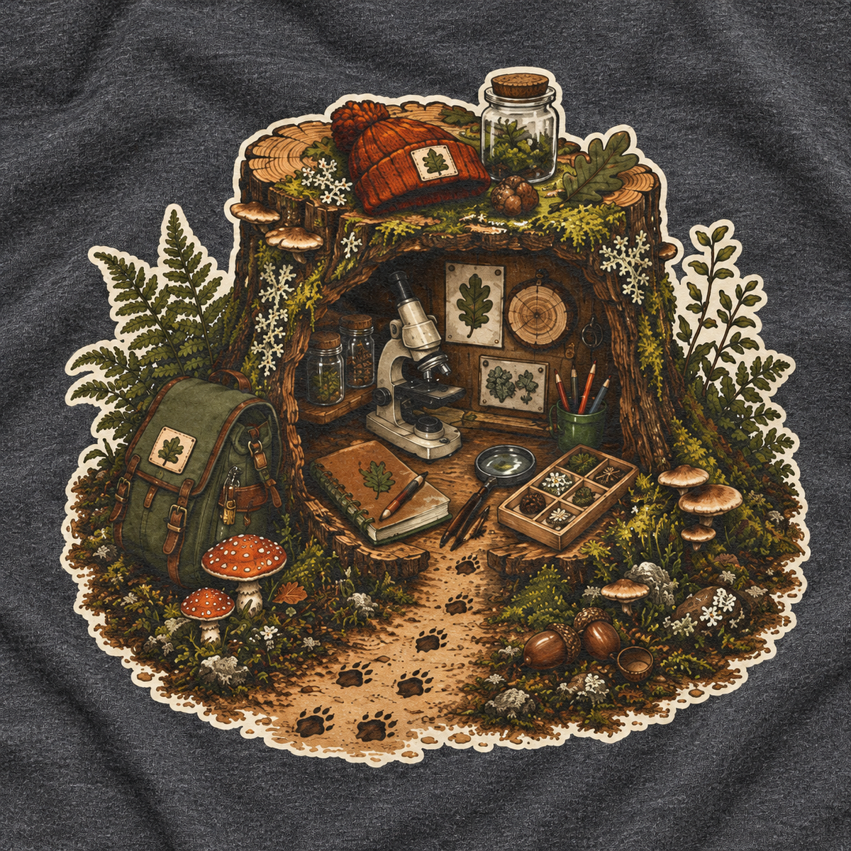 Otto's Tree Stump Lab Otto and Echo Long Sleeve T-Shirt