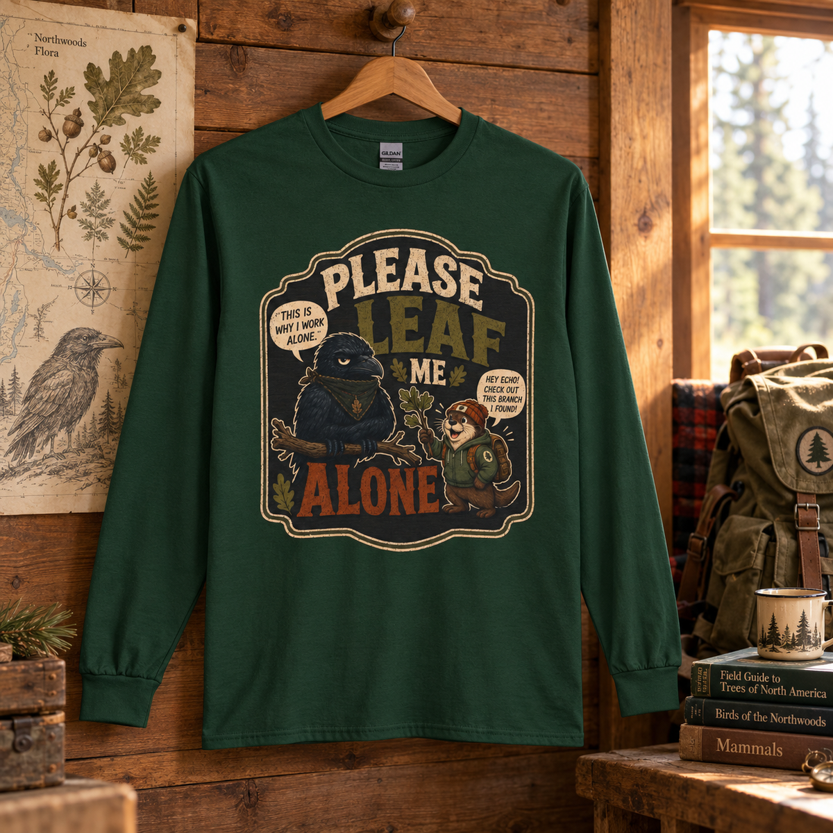 Please Leaf Me Alone Version 3 Otto and Echo Long Sleeve T-Shirt