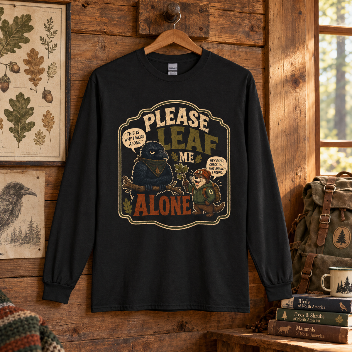 Please Leaf Me Alone Version 3 Otto and Echo Long Sleeve T-Shirt
