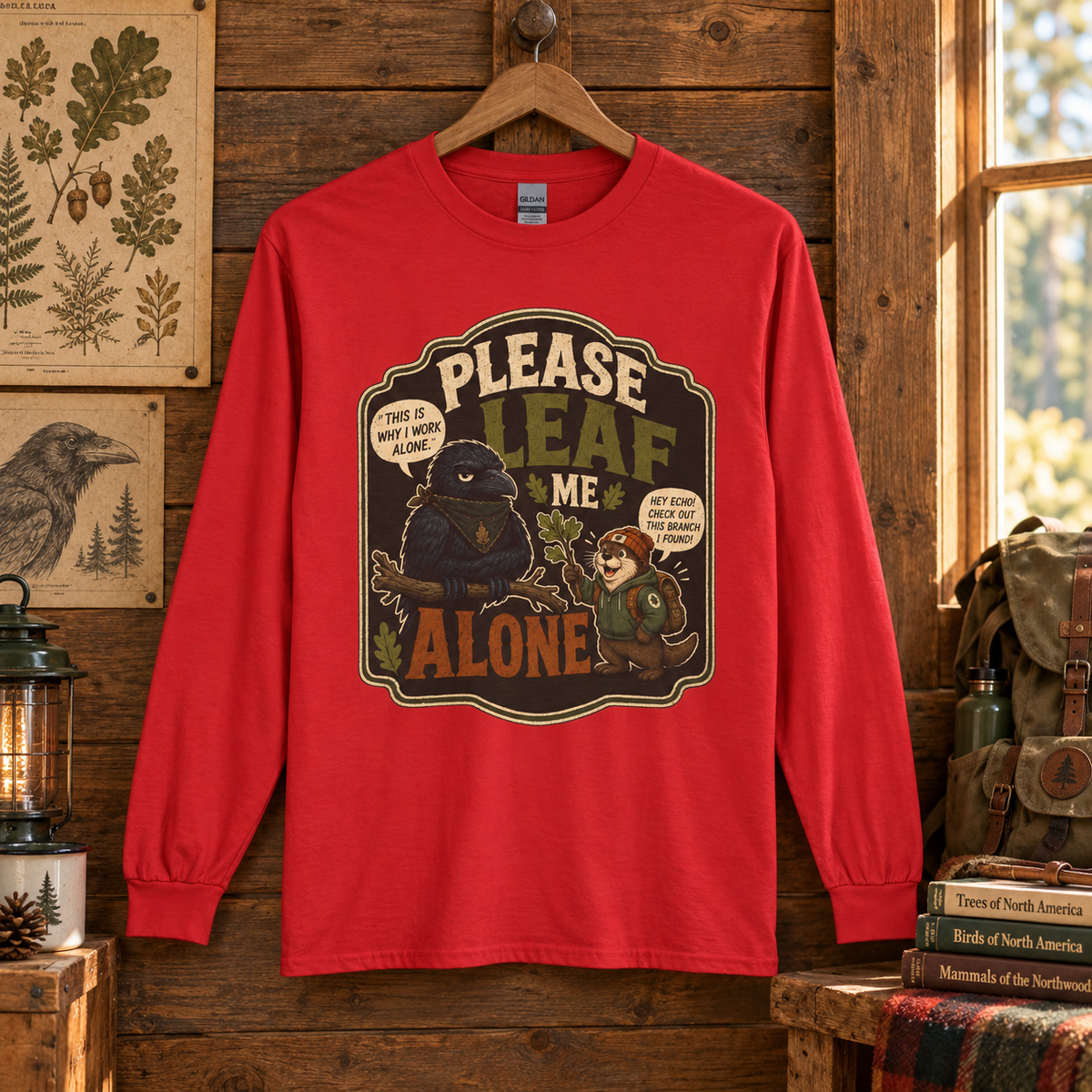 Please Leaf Me Alone Version 3 Otto and Echo Long Sleeve T-Shirt