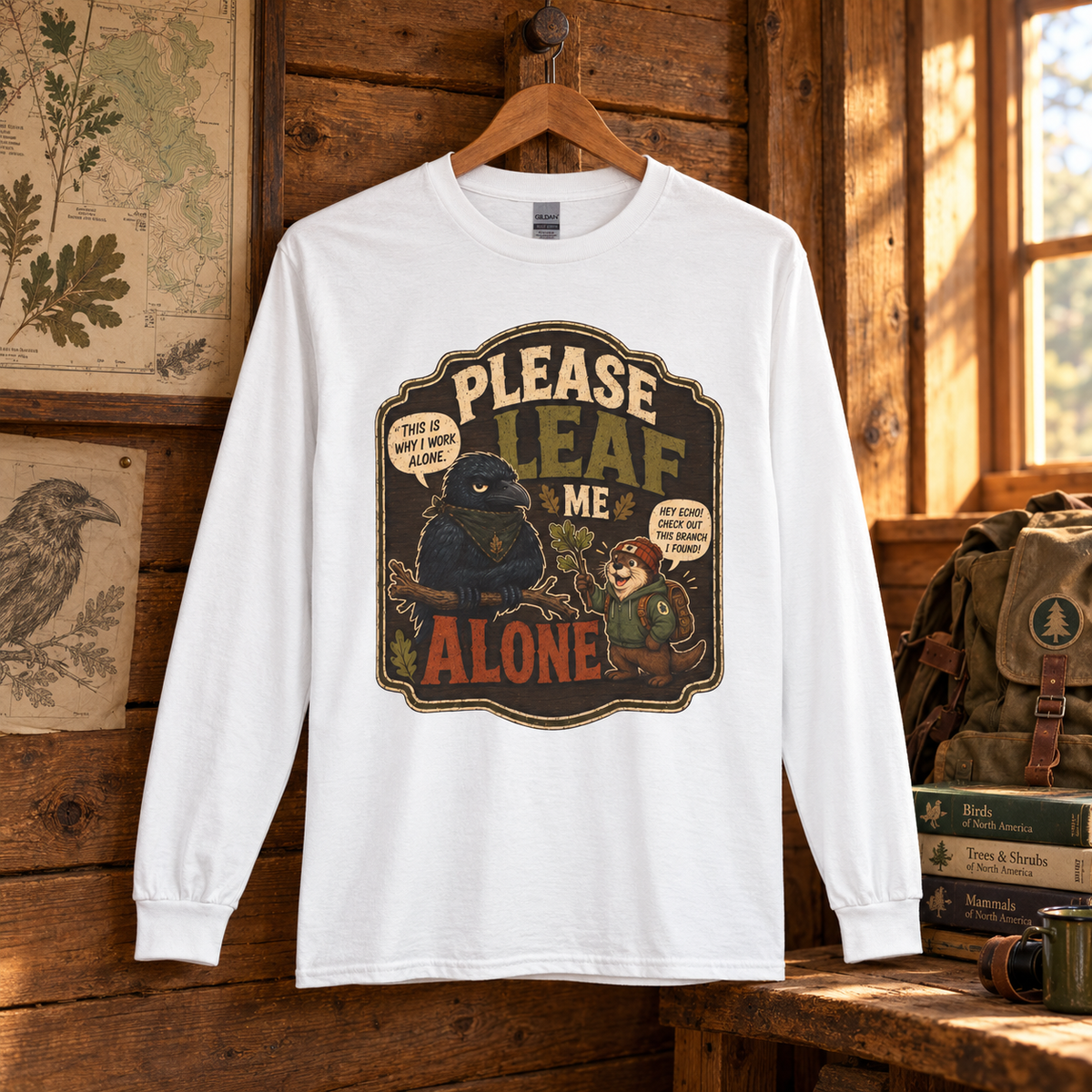 Please Leaf Me Alone Version 3 Otto and Echo Long Sleeve T-Shirt