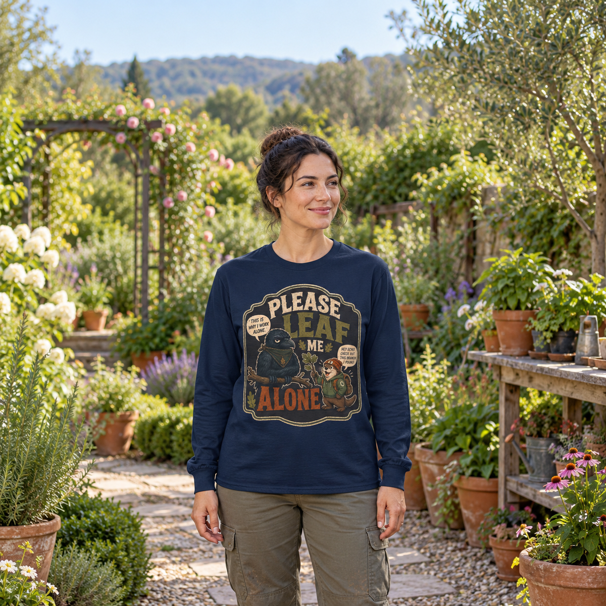 Please Leaf Me Alone Version 3 Otto and Echo Long Sleeve T-Shirt