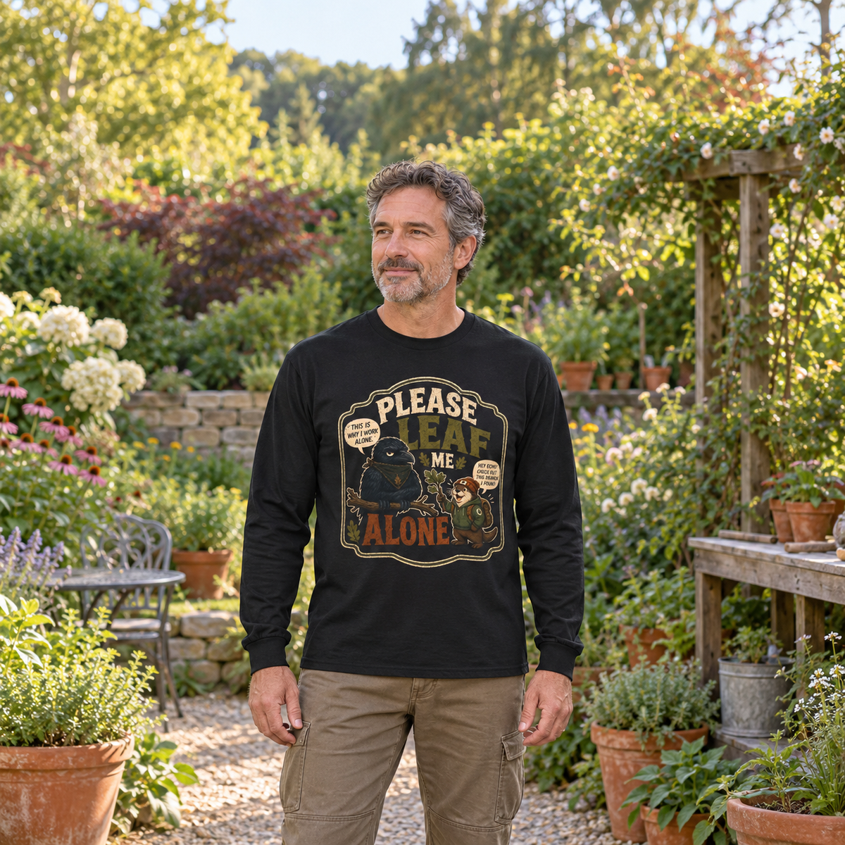 Please Leaf Me Alone Version 3 Otto and Echo Long Sleeve T-Shirt