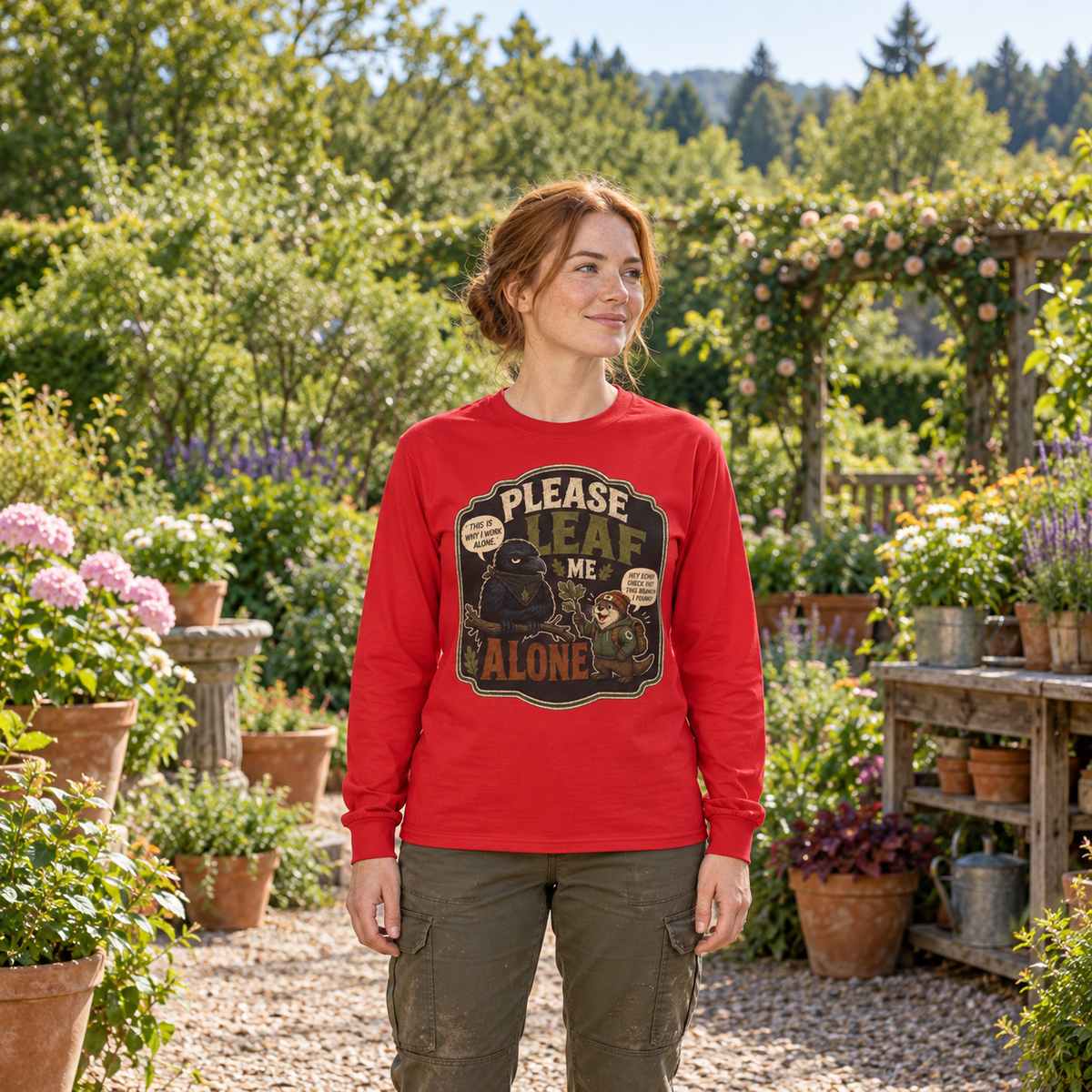 Please Leaf Me Alone Version 3 Otto and Echo Long Sleeve T-Shirt