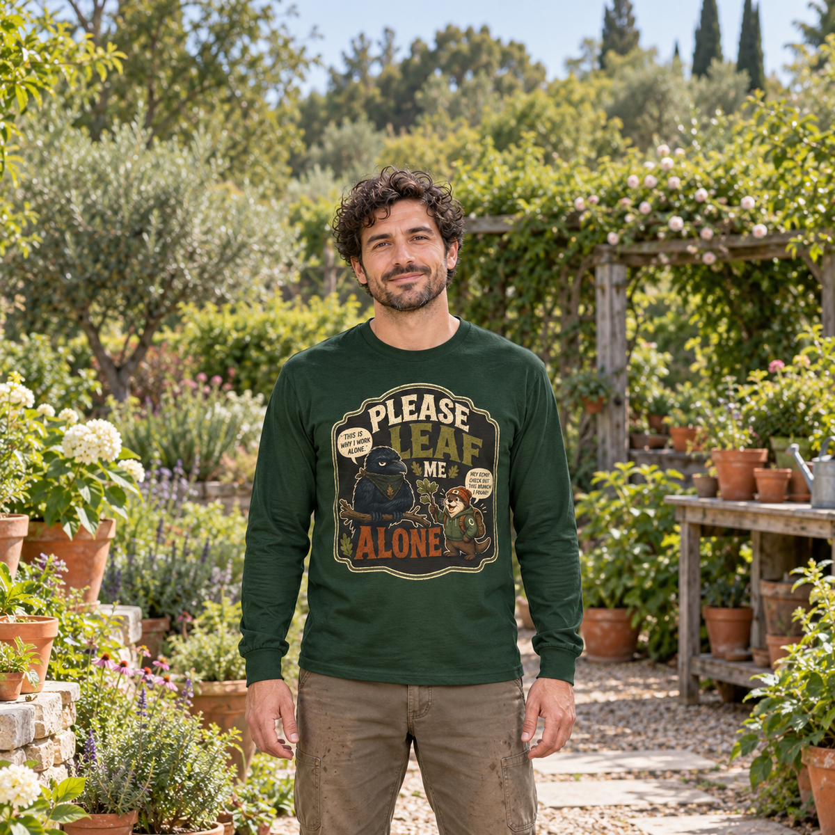 Please Leaf Me Alone Version 3 Otto and Echo Long Sleeve T-Shirt