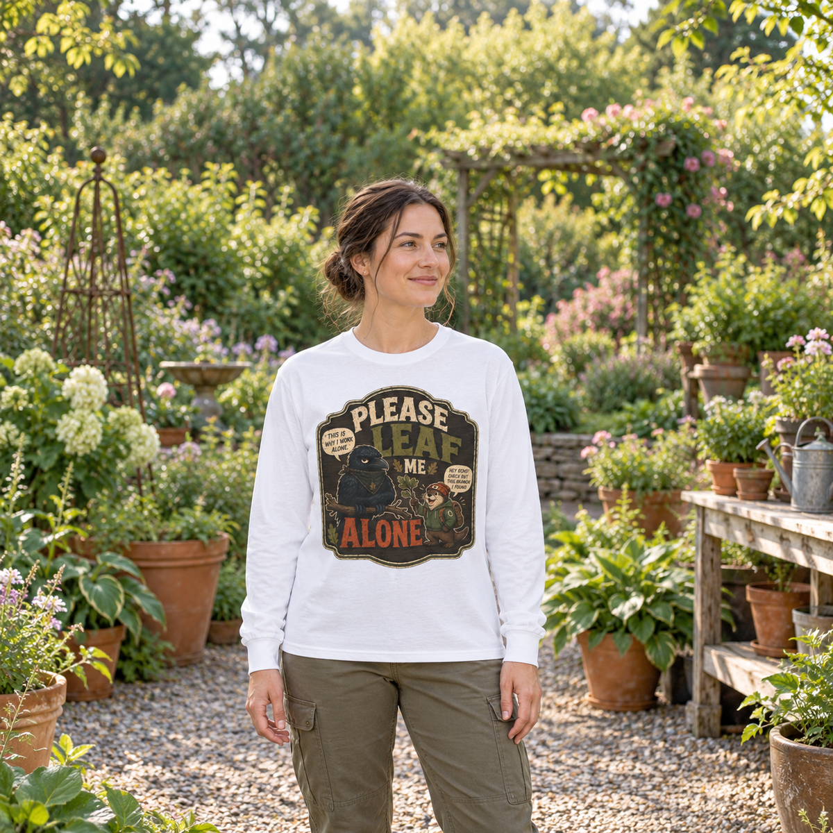 Please Leaf Me Alone Version 3 Otto and Echo Long Sleeve T-Shirt