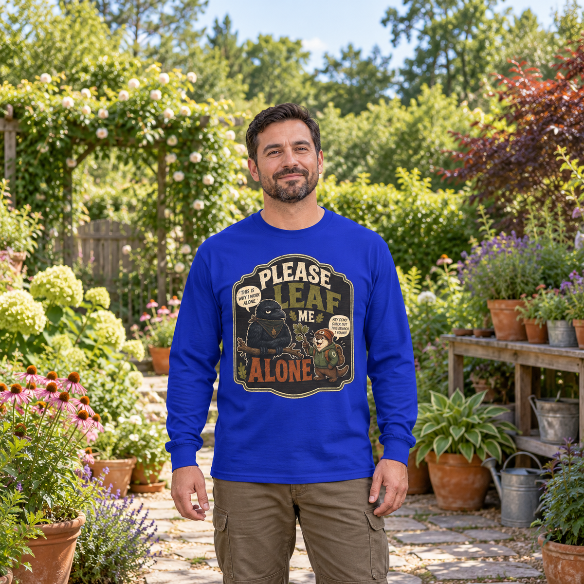 Please Leaf Me Alone Version 3 Otto and Echo Long Sleeve T-Shirt