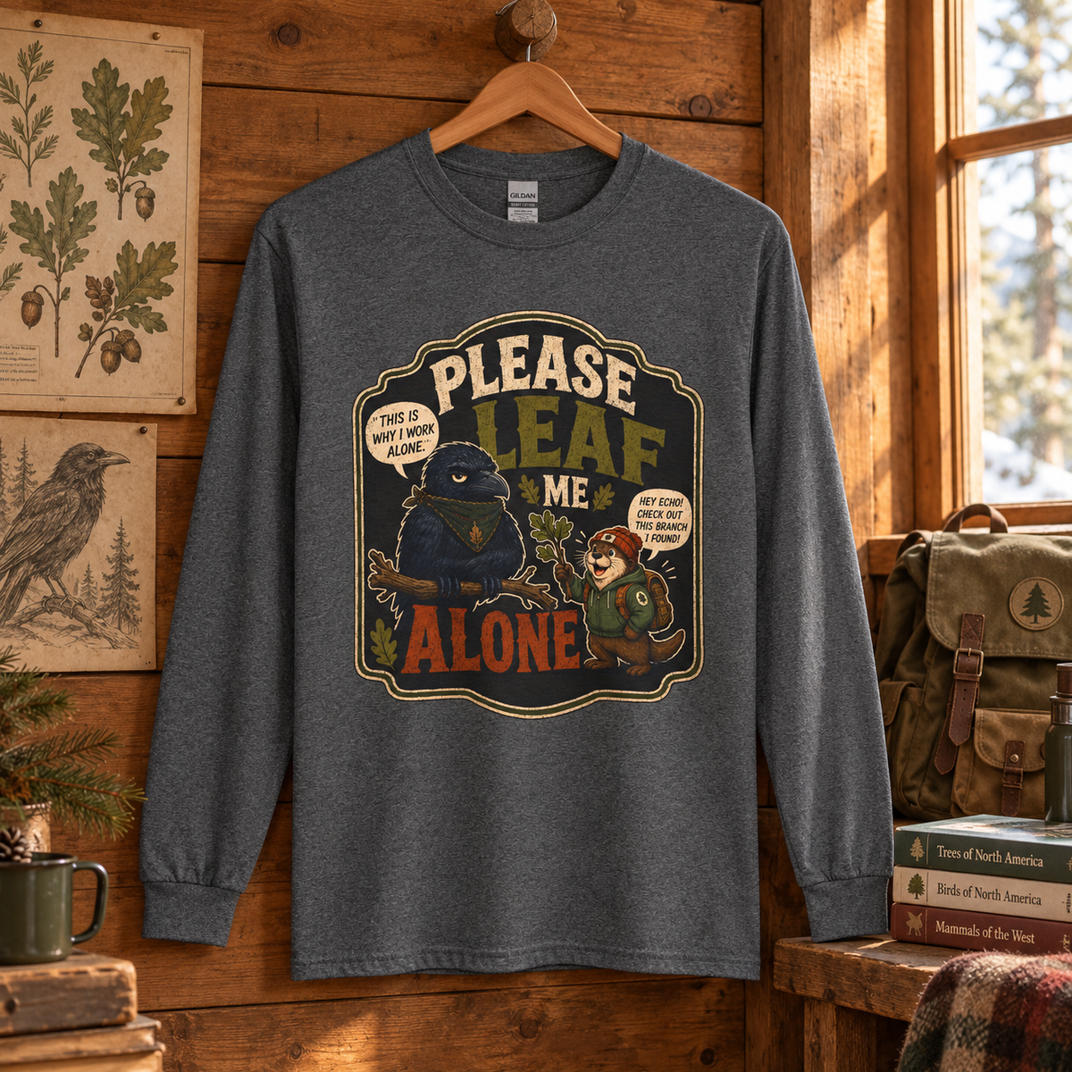 Please Leaf Me Alone Version 3 Otto and Echo Long Sleeve T-Shirt
