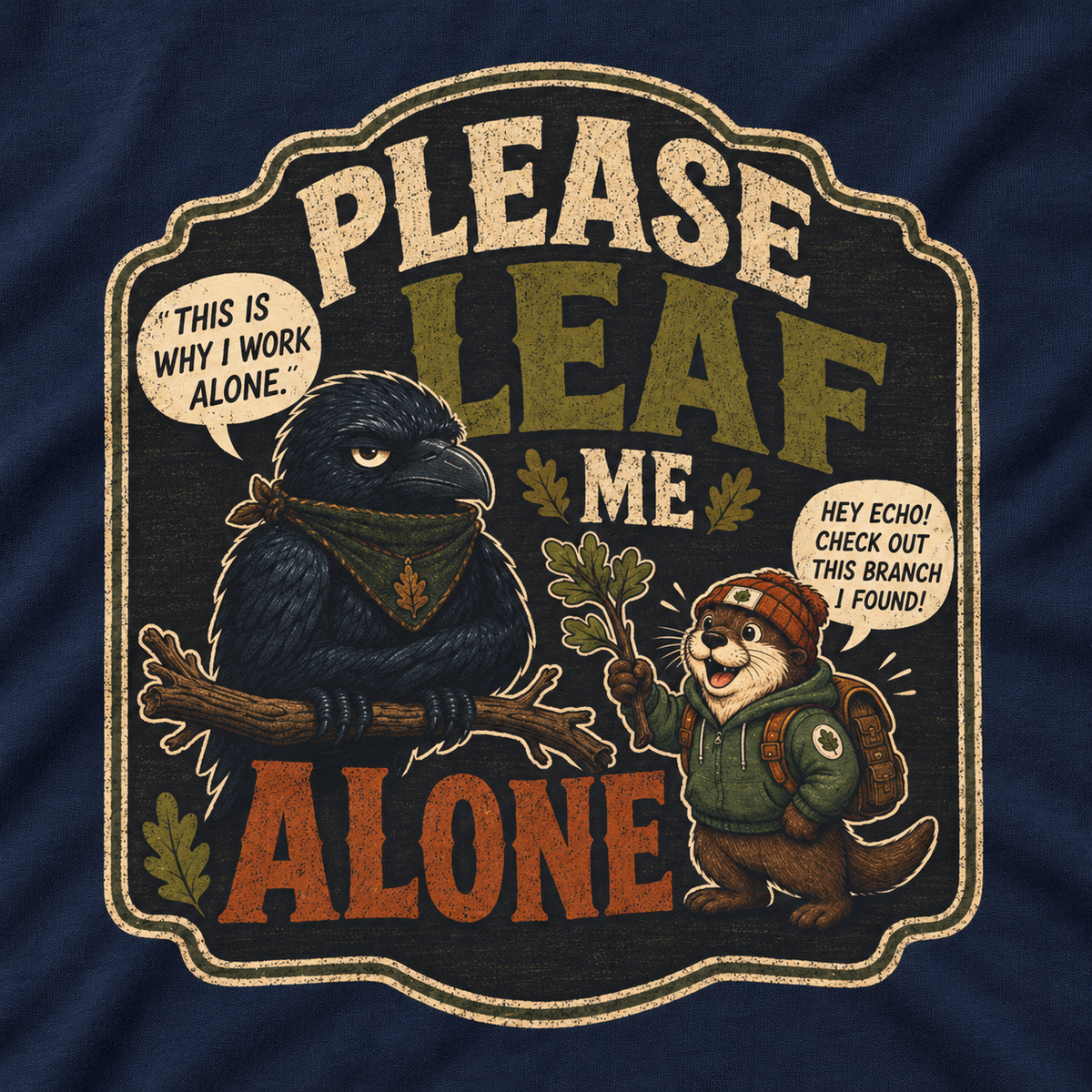 Please Leaf Me Alone Version 3 Otto and Echo Long Sleeve T-Shirt
