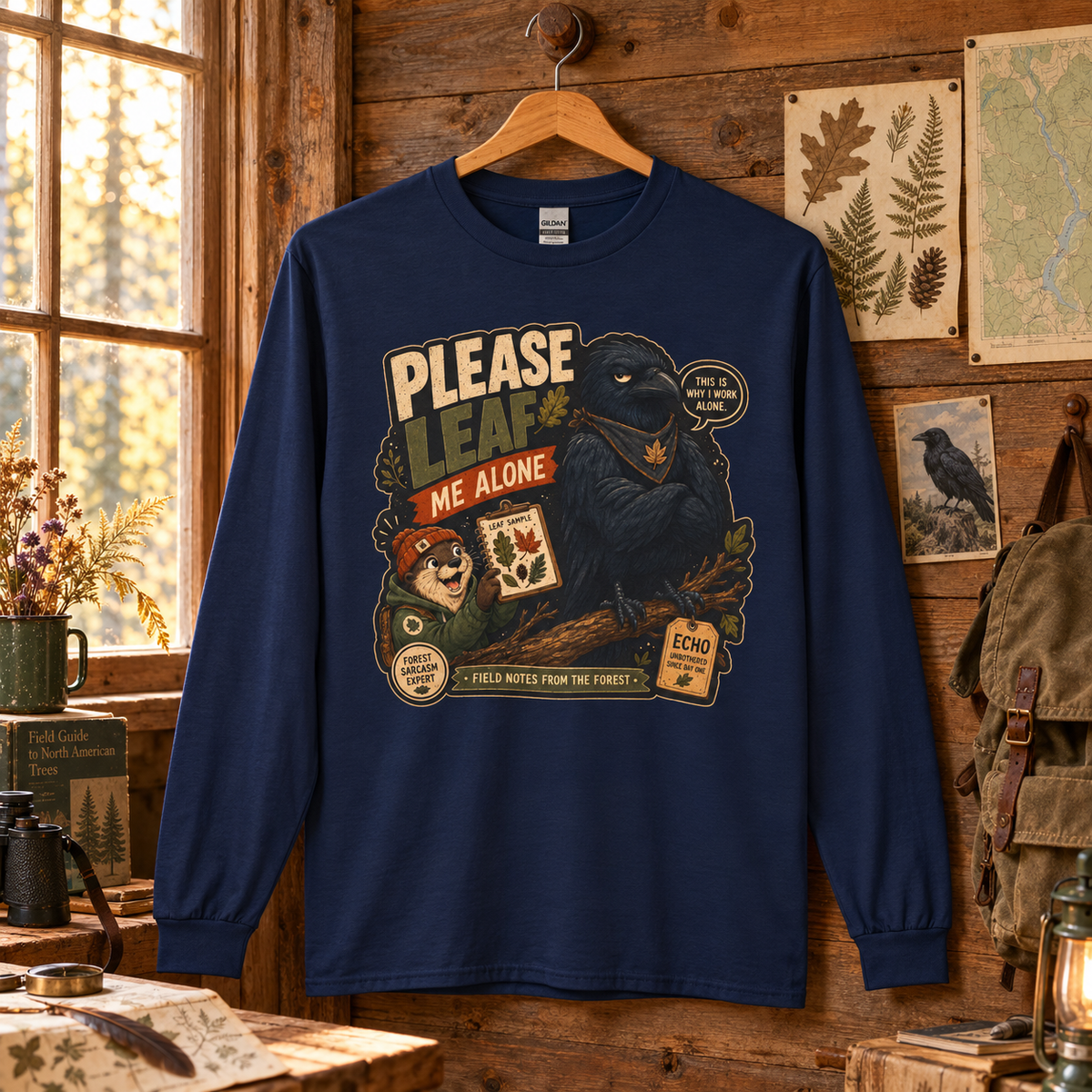 Please Leaf Me Alone Version 4 Otto and Echo Long Sleeve T-Shirt