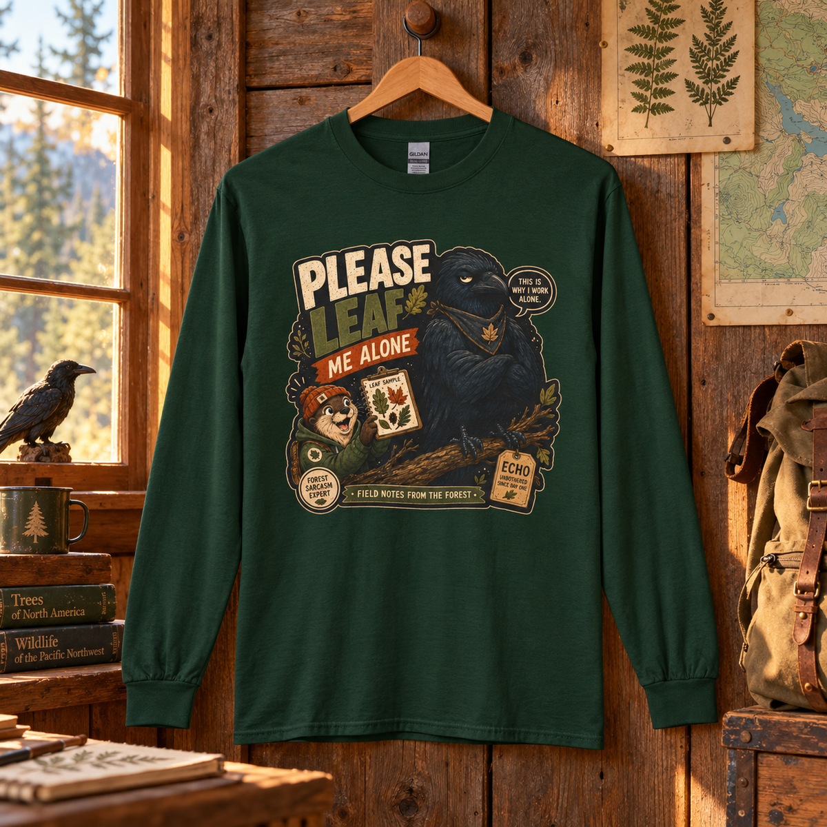 Please Leaf Me Alone Version 4 Otto and Echo Long Sleeve T-Shirt