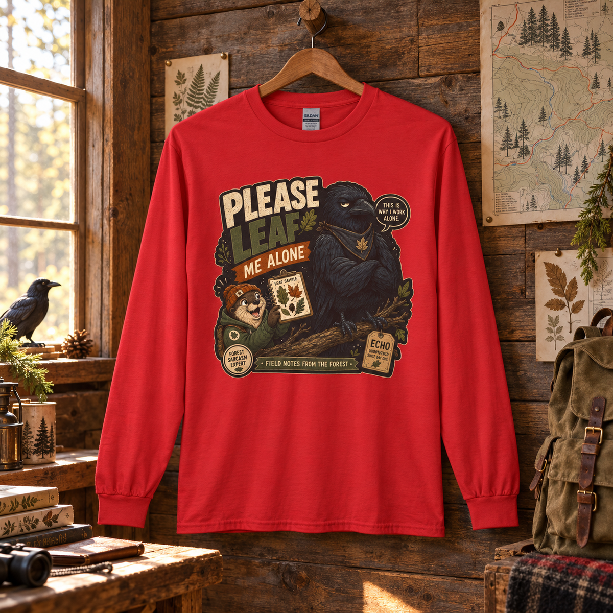 Please Leaf Me Alone Version 4 Otto and Echo Long Sleeve T-Shirt