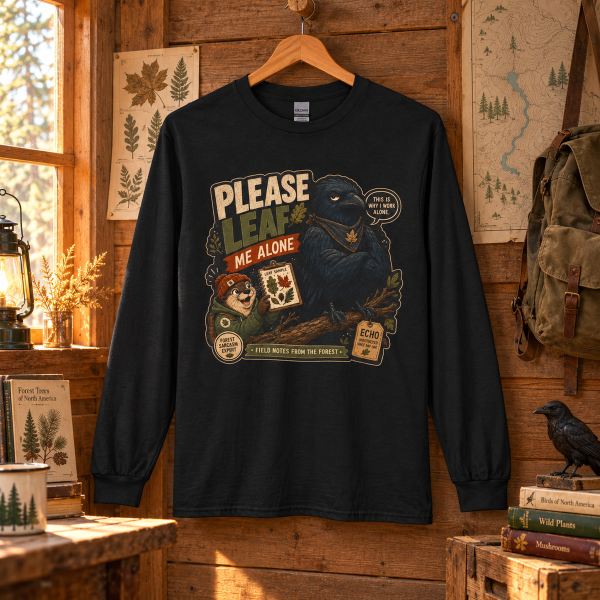 Please Leaf Me Alone Version 4 Otto and Echo Long Sleeve T-Shirt