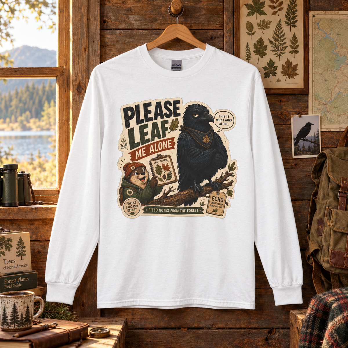 Please Leaf Me Alone Version 4 Otto and Echo Long Sleeve T-Shirt